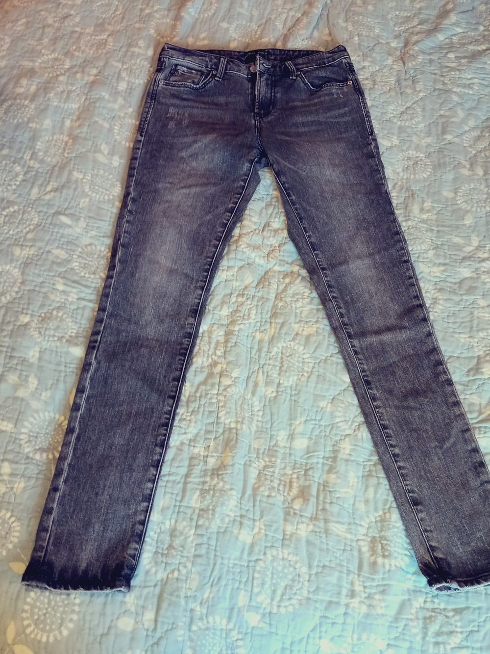 Dear John Women's Skinny Jeans in Washed Gray-Blue